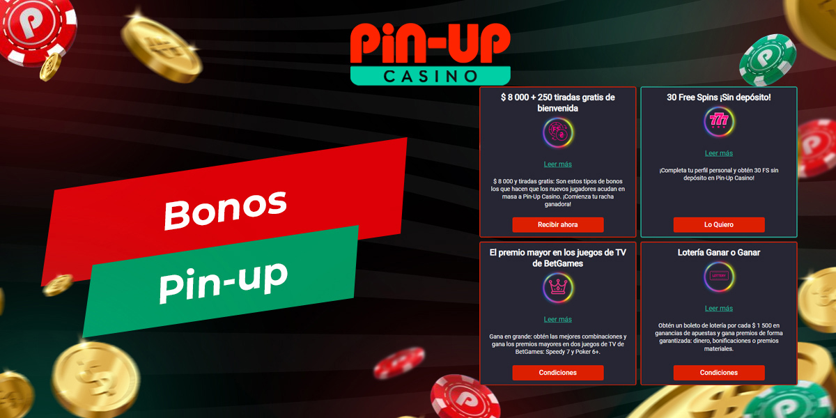 Bonos de Pin-up, disponibles para usuarios registrados nuevos y existentes de México