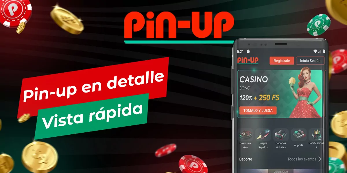 Visión general del sitio web de la casa de apuestas Pin-up